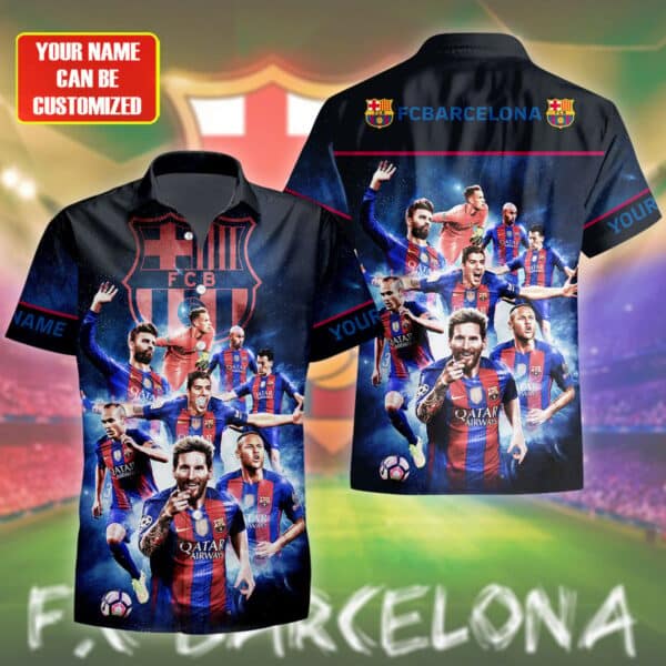 Custom Barça Team Tropical Hawaii Shirt & Beach Shorts Set | Premium Comfort & Style