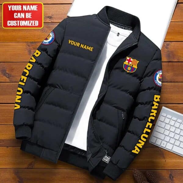 Custom Barça Puffer Jacket | Premium Down-Filled Windproof Outerwear