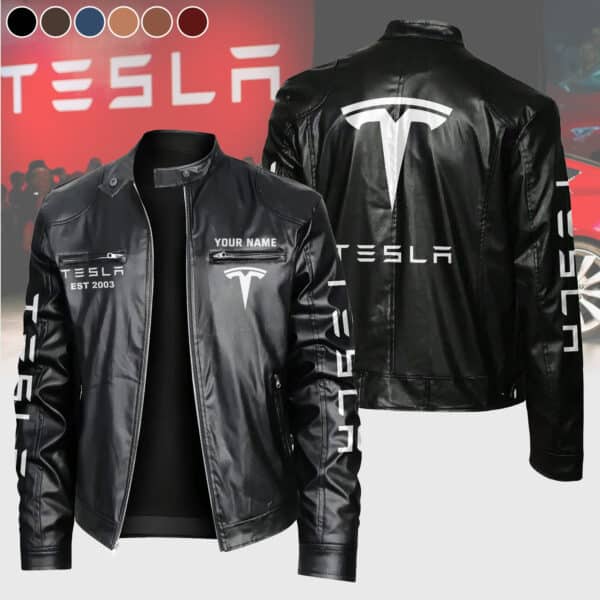 Custom Tesla Leather Jacket - Personalized