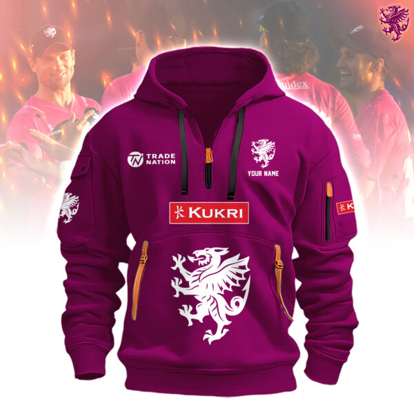 Somerset County Cricket Heavy Hoodie - Personalized