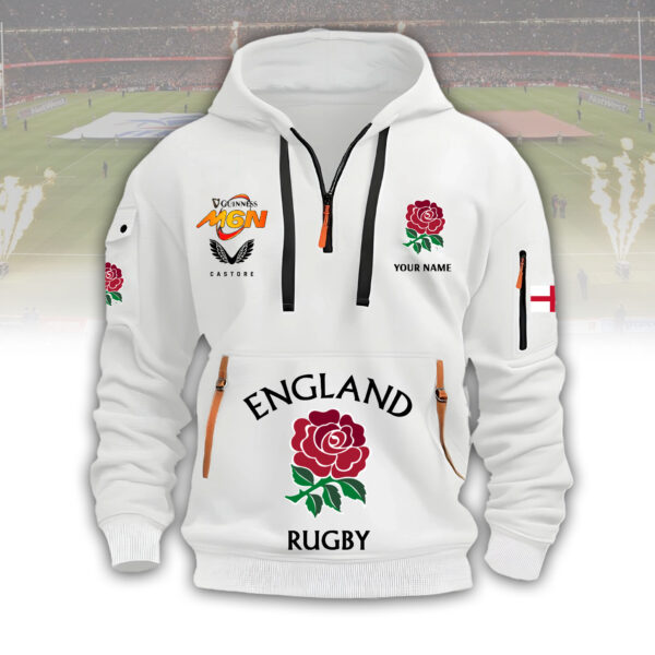 England Rugby Hoodie - Six Nations Personalized