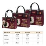 A Well Read Woman Is A Dangerous Creature Leather Bag, view 10, handmade book lover gift