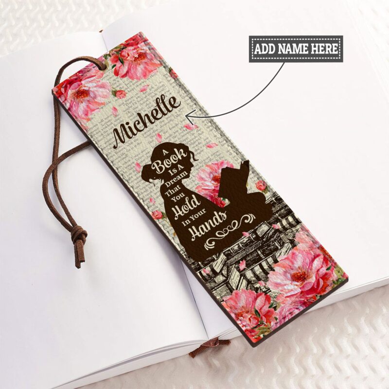 Book Is A Dream Leather Bookmark - Handmade Literary Gift