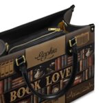 Book Lover Leather Bag, view 6, handmade book lover gift