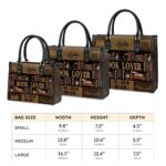 Book Lover Leather Bag, view 10, handmade book lover gift