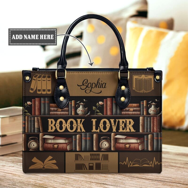 Book Lover Leather Bag, handmade literary leather handbag