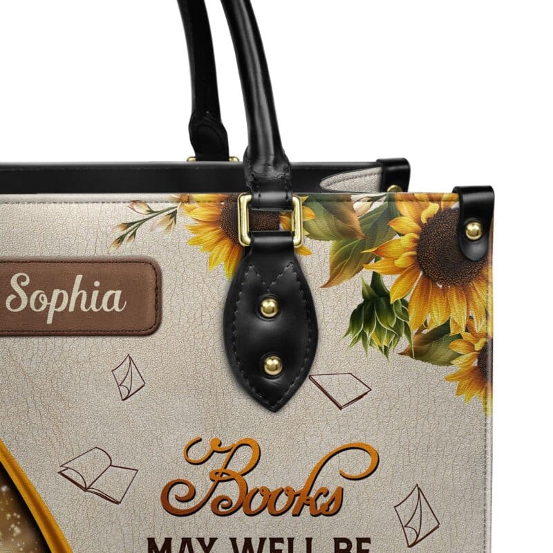 Books May Well Be The Only One True Magic Leather Bag, view 5, handmade book lover gift