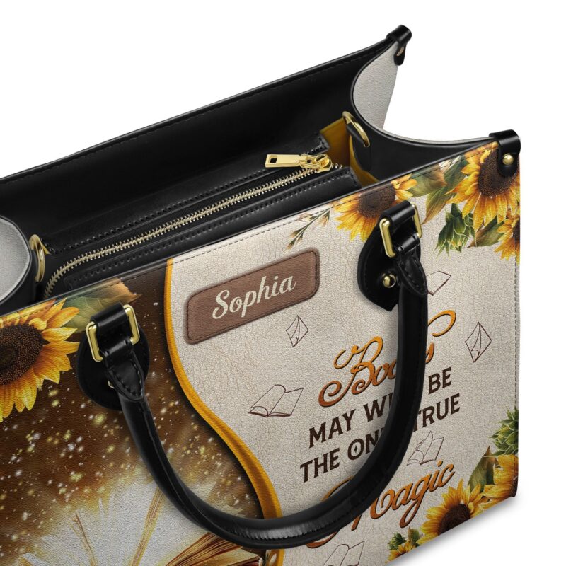 Books May Well Be The Only One True Magic Leather Bag, view 6, handmade book lover gift