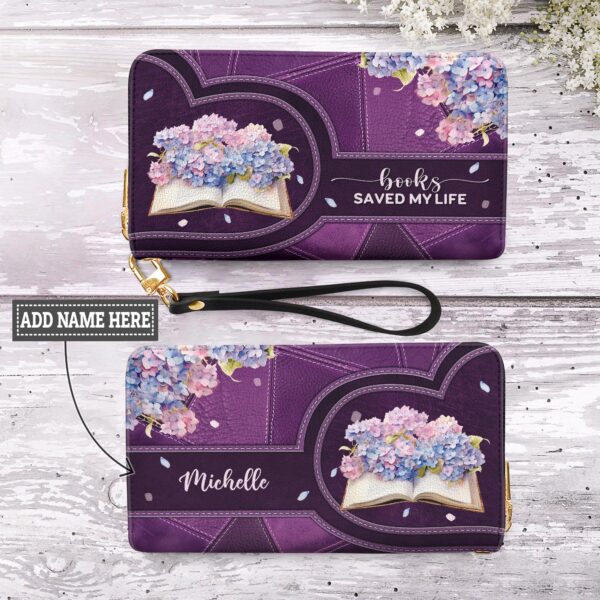 Books Saved My Life NNRZ02086409PZ Zip Around Leather Wallet