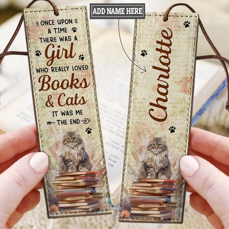 Cat Lover Bookmark - Girl Who Loves Books & Cats Quote