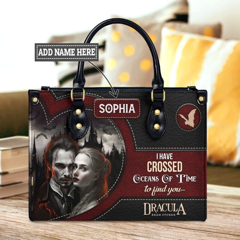 Dracula Quote Leather Bag - Gothic Literary Gift Handmade, handmade literary leather handbag