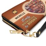 Easily Distracted By Books NNRZ01083789ZR Zip Around Leather Wallet