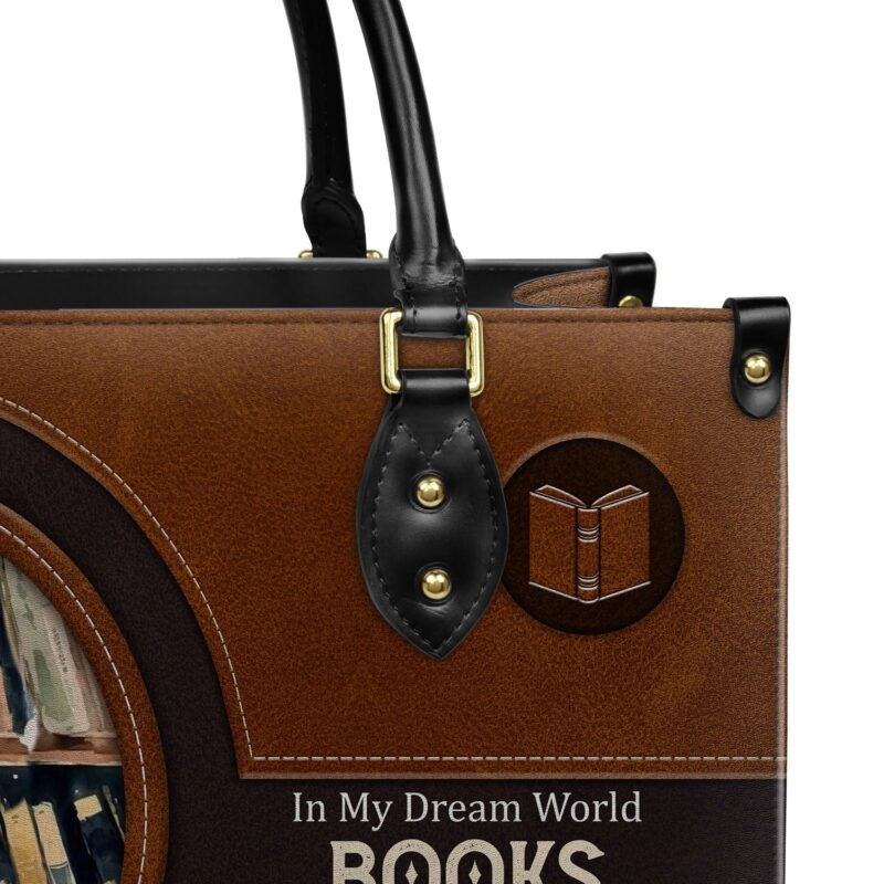 Reading Makes You Thin Leather Bag - Book Lover Gift, view 5, handmade book lover gift