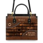 Read Book Be Happy Leather Bag, view 4, handmade book lover gift
