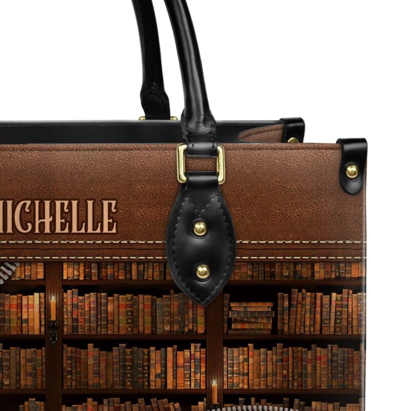 Read Book Be Happy Leather Bag, view 5, handmade book lover gift