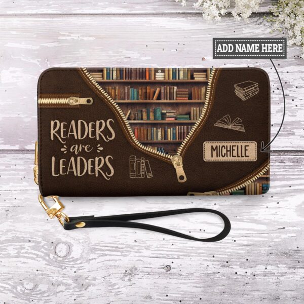 Readers Are Leaders NNRZ05082105SG Zip Around Leather Wallet