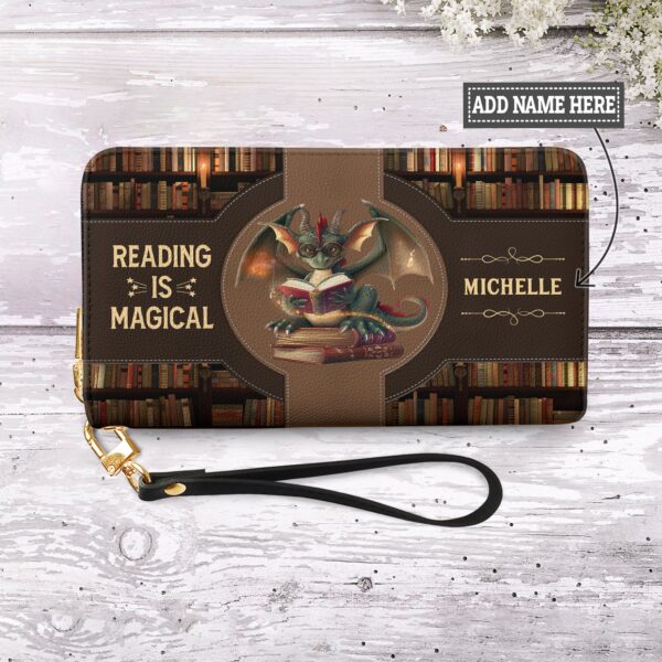 Reading Is Magical NNRZ06086241NJ Zip Around Leather Wallet