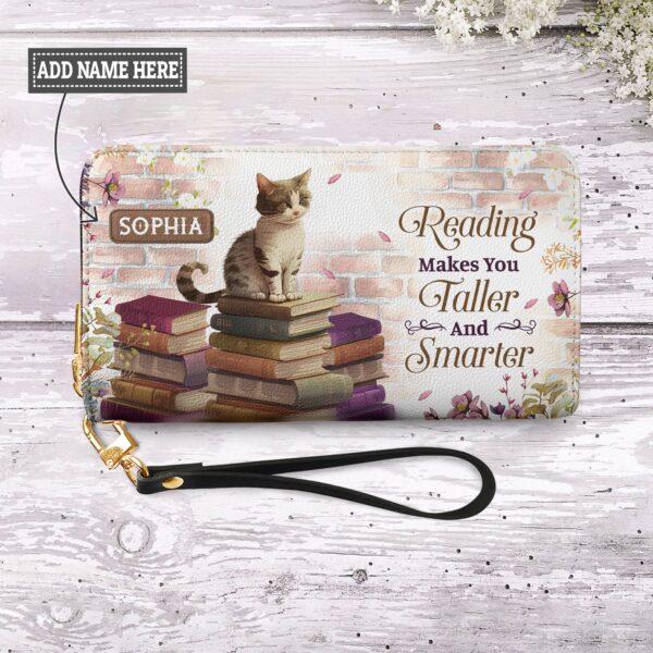 Reading Makes You Taller And Smarter NNRZ05083325XI Zip Around Leather Wallet