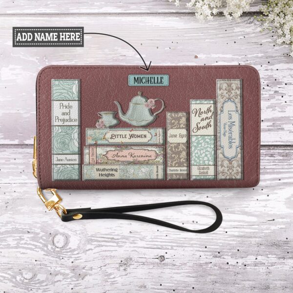 Romance Books HHRZ29108384PC Zip Around Leather Wallet