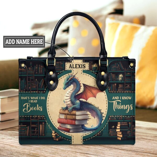 That's What I Do I Read Books Quote Leather Bag, handmade literary leather handbag