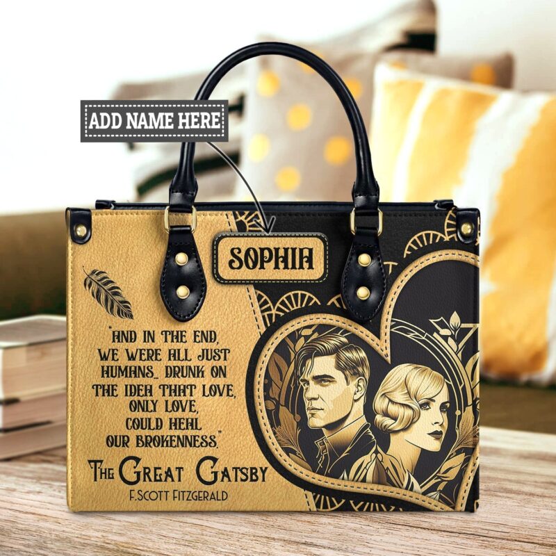 The Great Gatsby Leather Bag - Handmade Literary Gift, handmade literary leather handbag