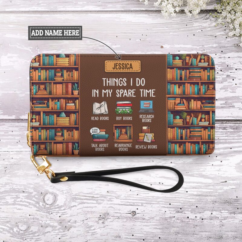 Things I Do In My Spare Time HHRZ17013665PG Zip Around Leather Wallet