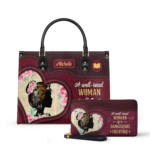 A Well Read Woman Is A Dangerous Creature Leather Bag, view 2, handmade book lover gift