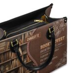 Booktrovert Noun Leather Bag, view 6, handmade book lover gift