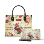 I'm Not Antisocial I'd Just Rather Read Leather Bag - Book Lover Gift, view 2, handmade book lover gift