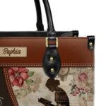 Books Helping Introverts Avoid Conversation Leather Bag, view 5, handmade book lover gift