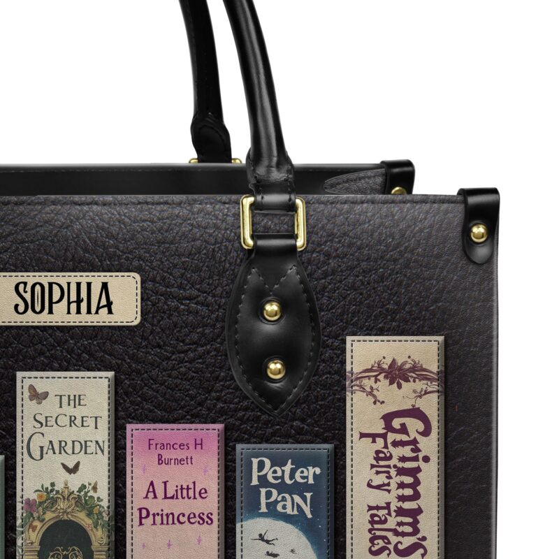 Children Books Leather Bag, view 4, handmade book lover gift
