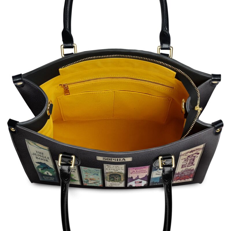 Children Books Leather Bag, view 7, handmade book lover gift