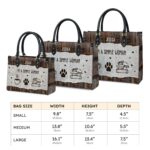 I Am A Simple Woman Leather Bag - Personalized Dog & Coffee Quote, view 10, handmade book lover gift