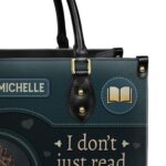I Don't Just Read Books I Write Them Leather Bag, view 5, handmade book lover gift