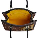 Library Where The Adventures Begin Leather Bag, view 8, handmade book lover gift