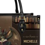 Reading is Magical Leather Bag - Dragon Design, Premium Handmade, view 5, handmade book lover gift