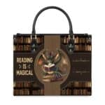 Reading is Magical Leather Bag - Dragon Design, Premium Handmade, view 10, handmade book lover gift