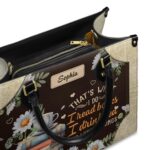 Thats What I Do I Read Books I Drink Tea And I Know Things Leather Bag, view 6, handmade book lover gift