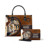 Reading Makes You Thin Leather Bag - Book Lover Gift, view 2, handmade book lover gift