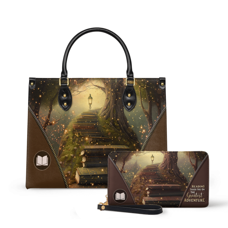 reading-takes-you-on-the-greatest-adventure_LE_Wallet Reading Takes You on the Greatest Adventure Leather Bag, view 2, handmade book lover gift
