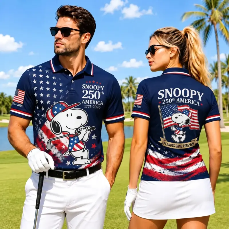 Snoopy 250 Years of America Polo Shirt III
