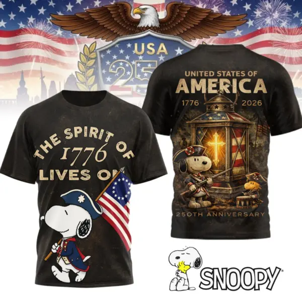 Premium Snoopy 250 Years Of America 3D Shirt II
