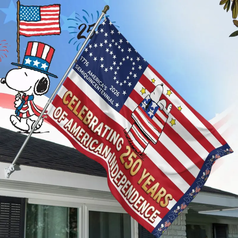 1774436461734.webp Premium Snoopy 250 Years of Freedom House Flag