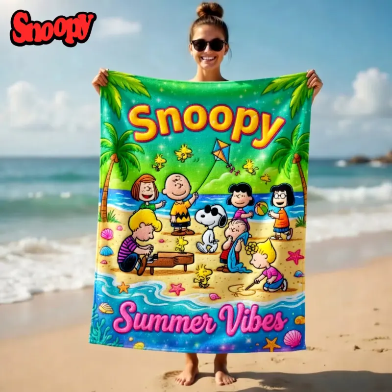 Premium Snoopy Beach Towel