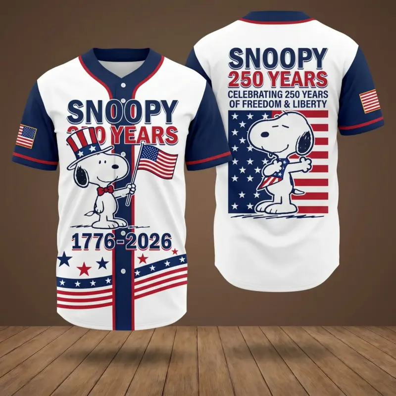 Snoopy 250 Years of America Baseball Jersey III