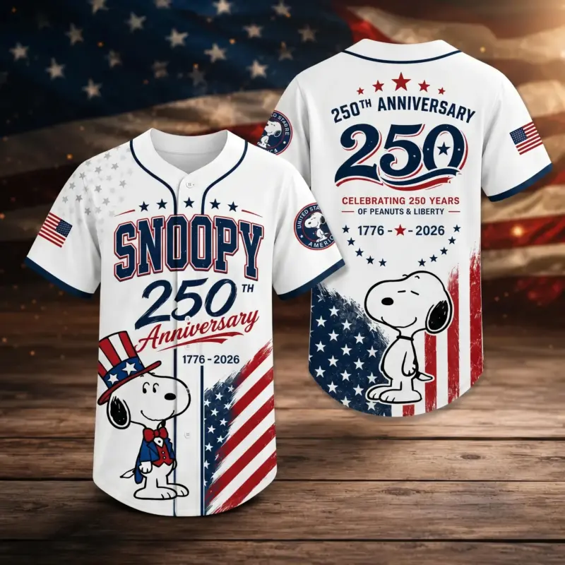 Snoopy 250 Years of America Baseball Jersey II