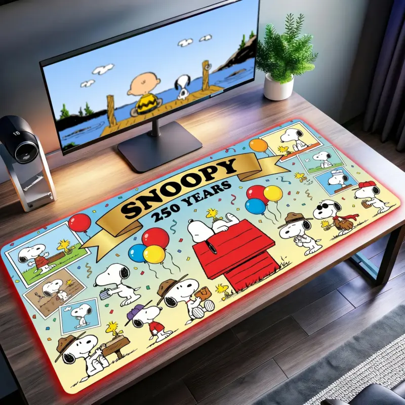 Snoopy 250 Years of America LED Desk Mat II