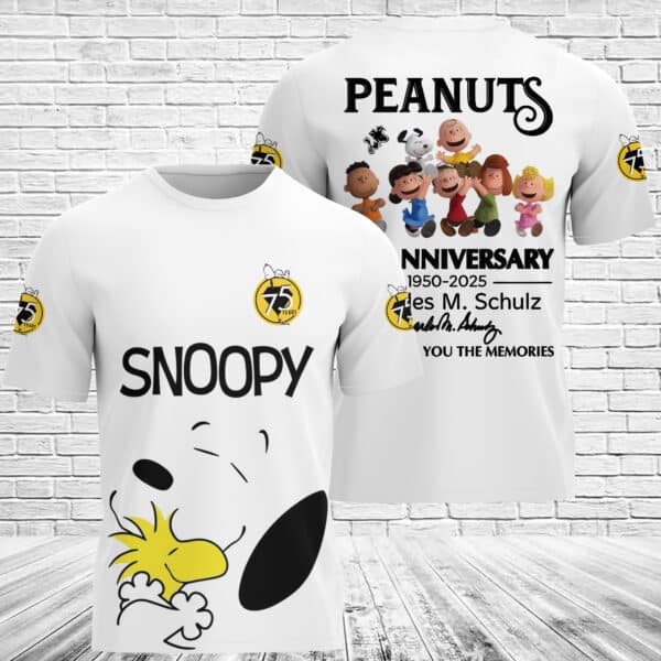 Snoopy Peanuts 75th Anniversary 1950-2025 Thank You For The Memories