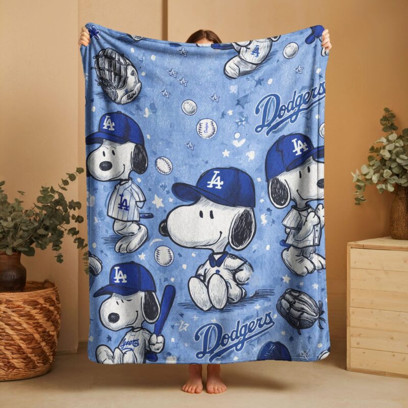 Snoopy Baseball Fan Quilt Bedding Set