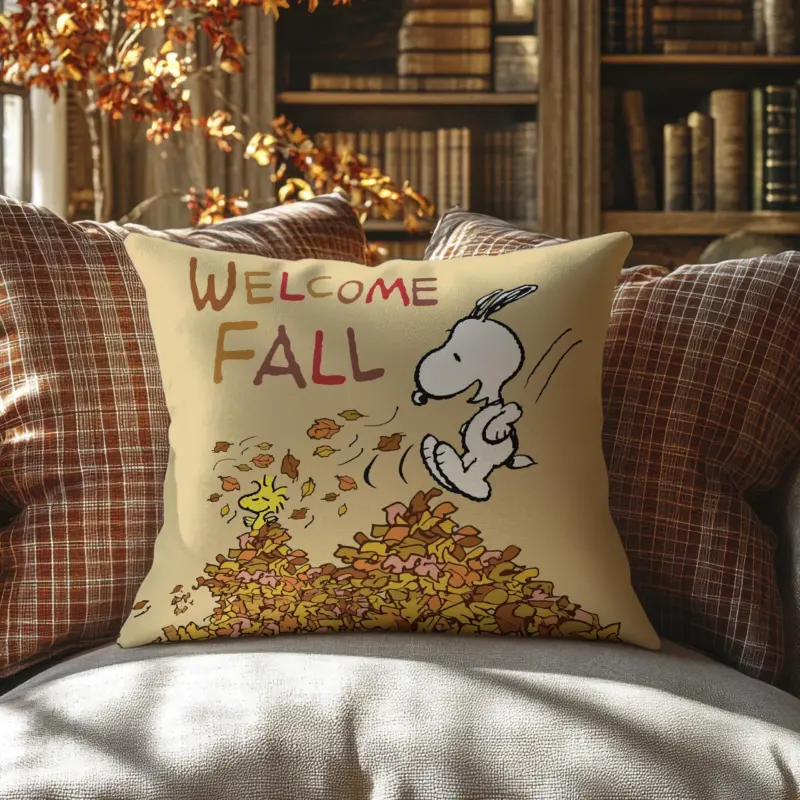 Snoopy & Woodstock Fall Pillow